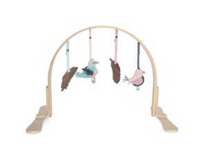 Finn + Emma Organic Cotton Baby Girl Wood Play Gym 