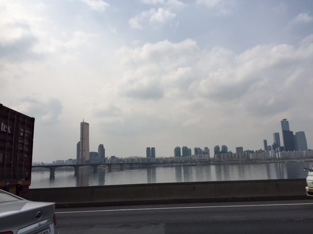 View of the Han River from our cab
