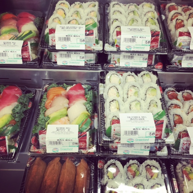 Pre-made sushi