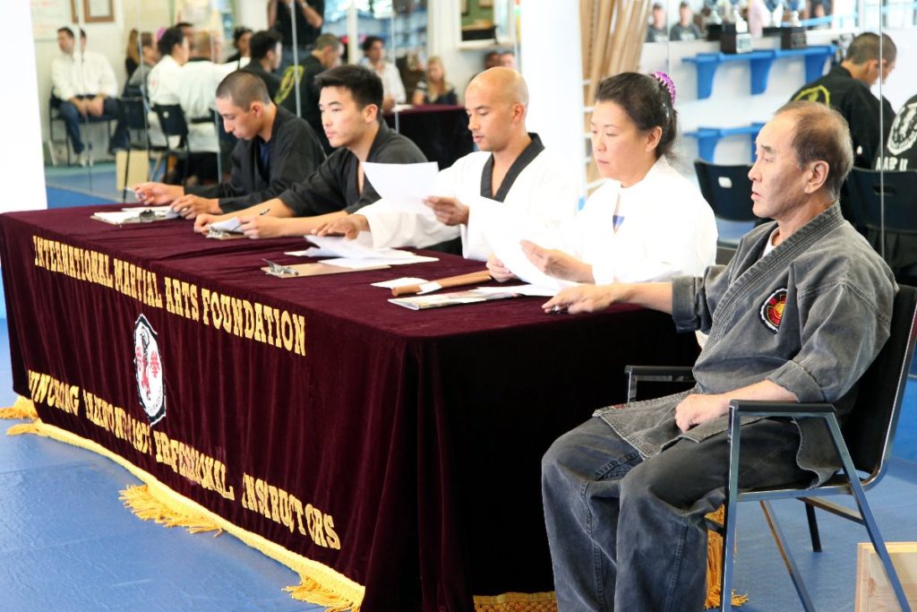 Master Mason Williams and other judges for the international martial arts