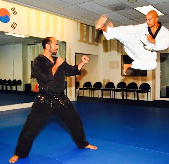 Master Mason Williams doing taekwondo