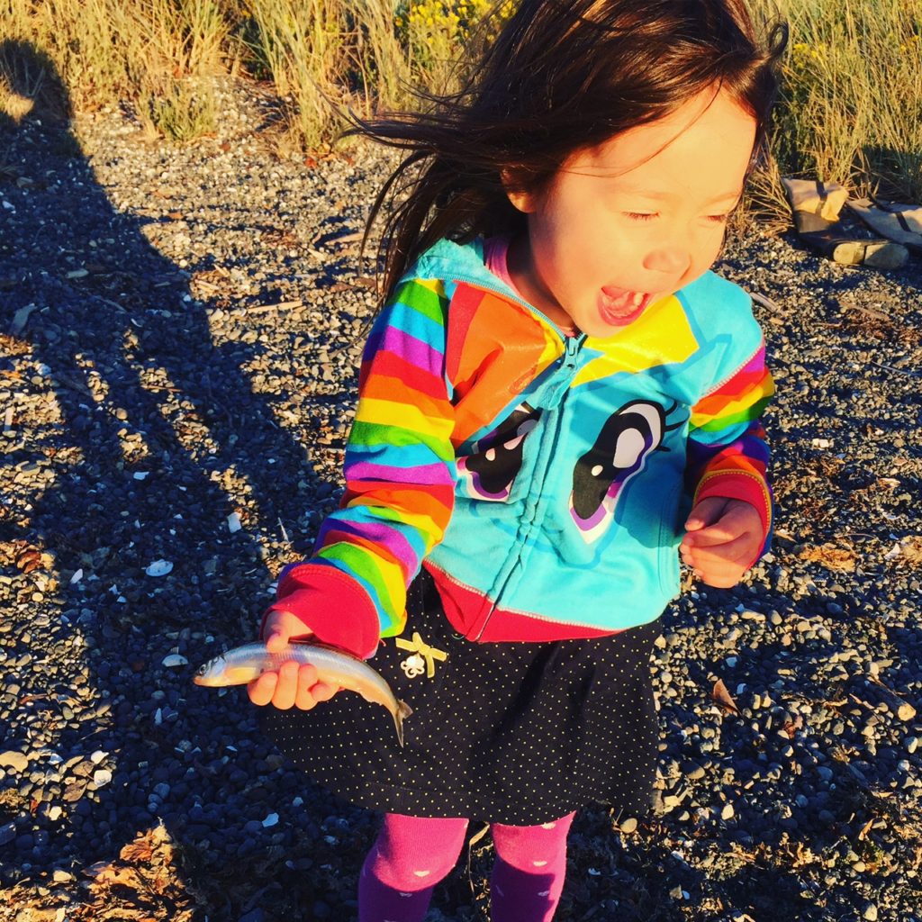 Kids playing at Dungeness Bay