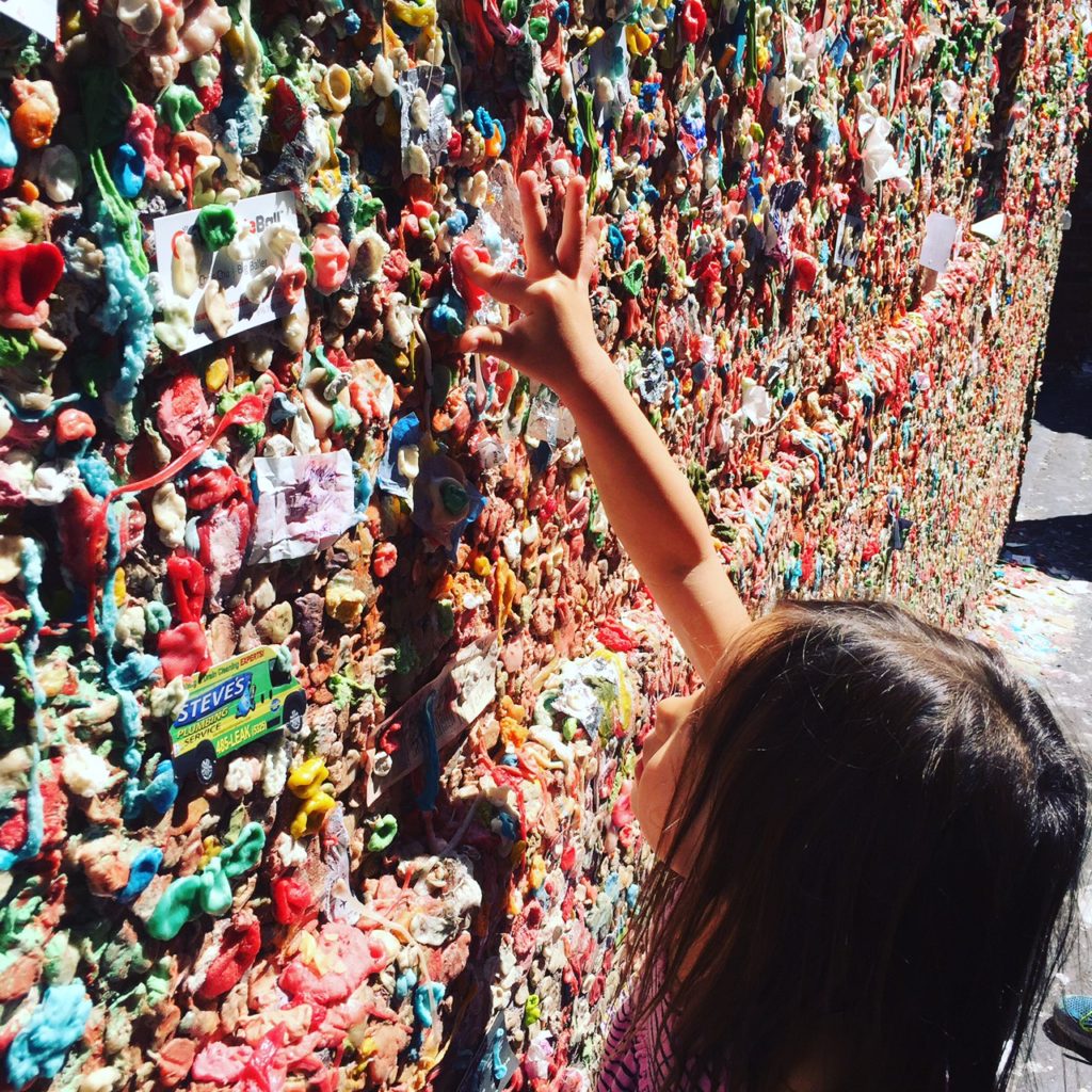 THE INFAMOUS GUM WALL DOWNSTAIRS