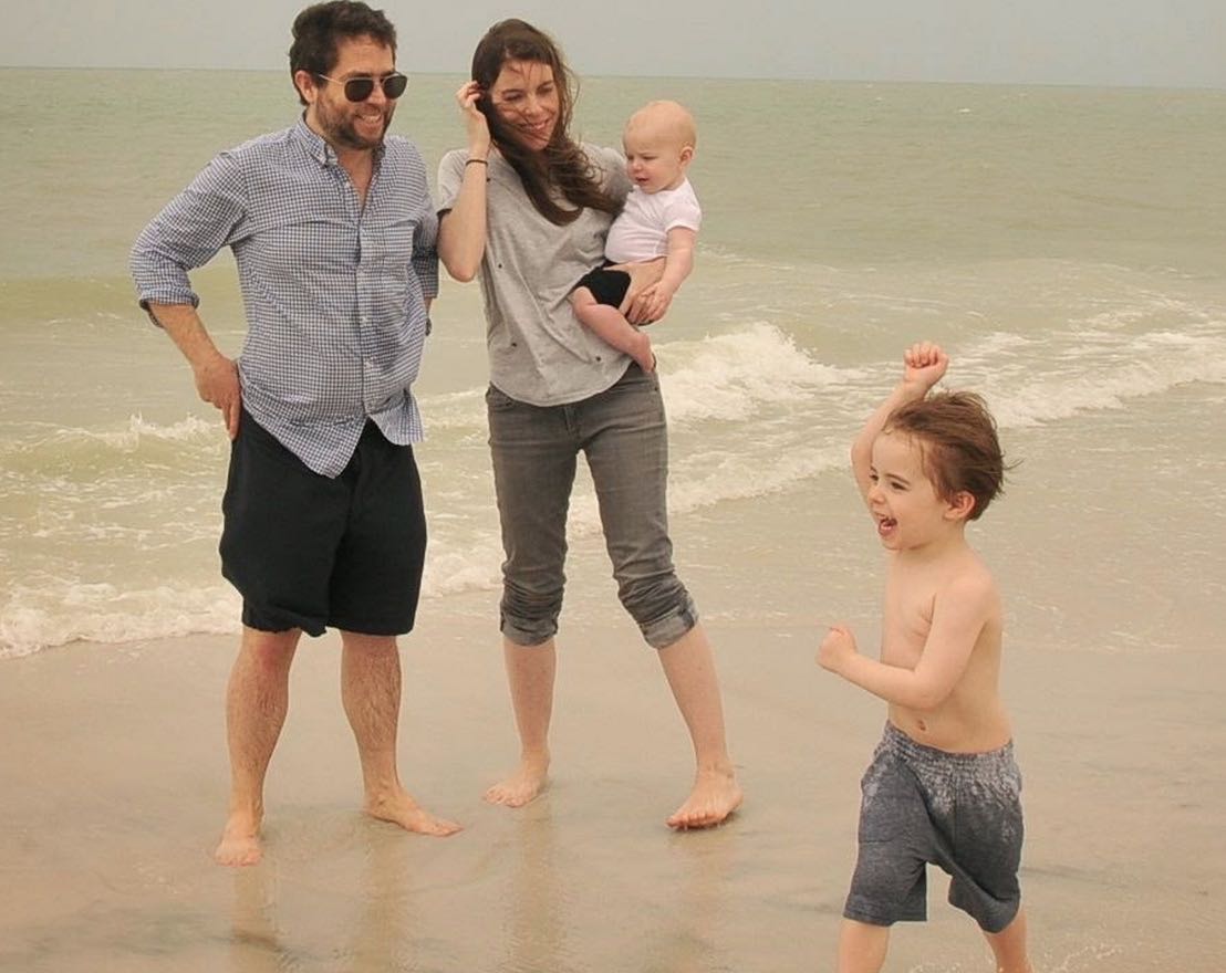 a family for four at the beach for best lifestyle blogs
