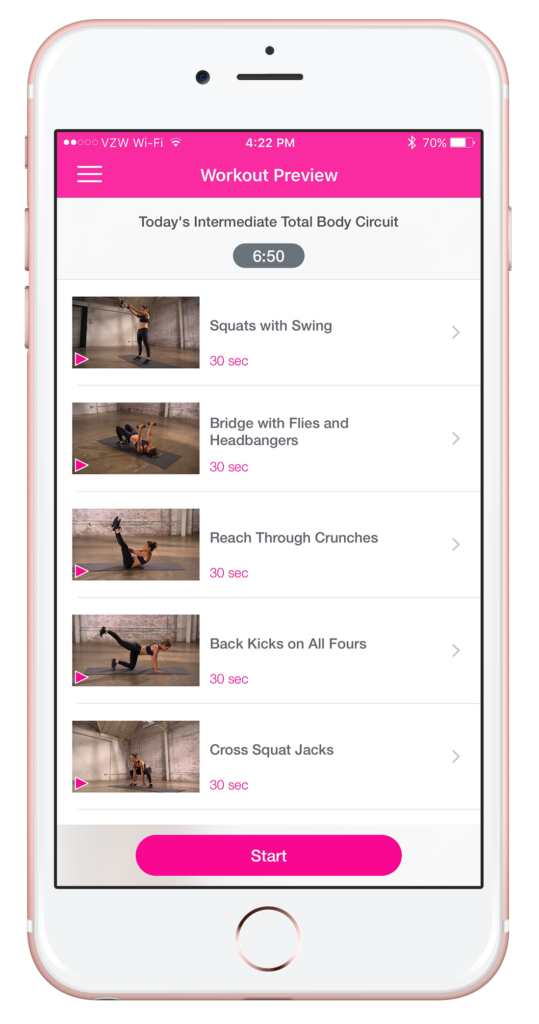 JILLIAN MICHAELS app workout preview 