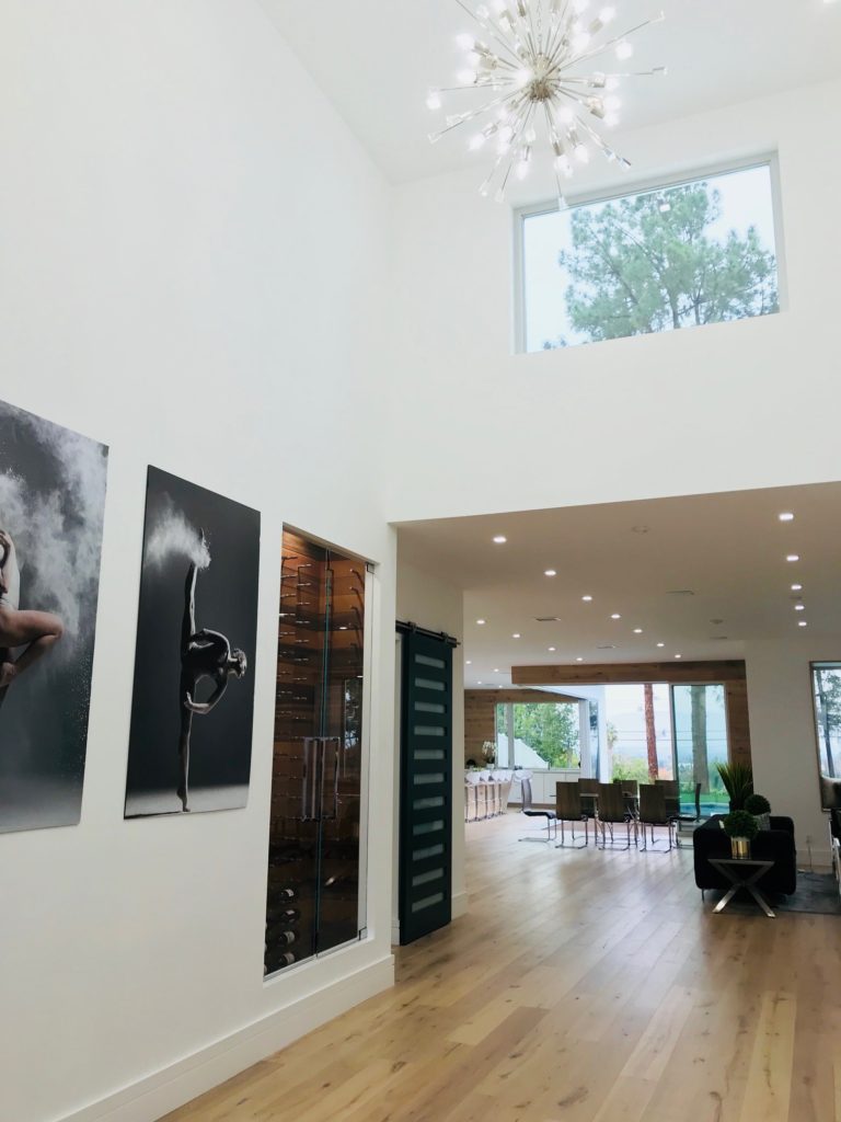 interior of a home with paintings and furniture for feng shui during the holidays