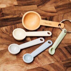 Kitchen Innovations Silicone & Beechwood Measuring Spoon Set